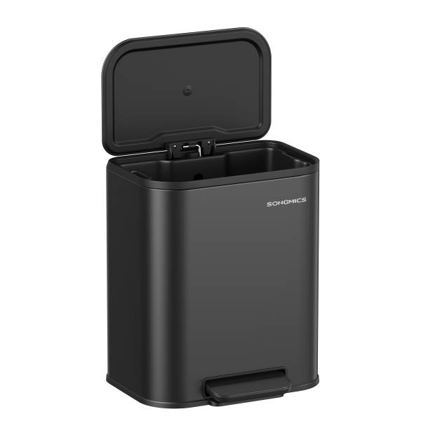 Küchenmülleimer Majma - Stahl pulverbeschichtet / Polypropylen - Schwarz