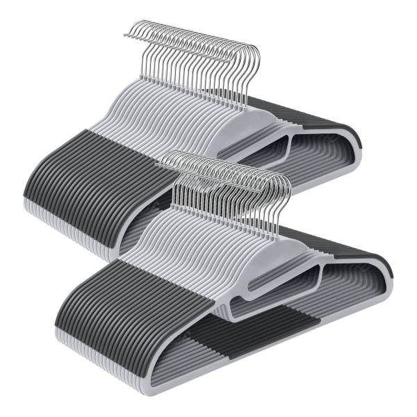 Kleiderbügel Vanoa 50-teilig - Stahl / pulverbeschichtet - Weiß
