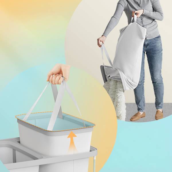 Wäschekorb Beola - Polypropylen - Grau