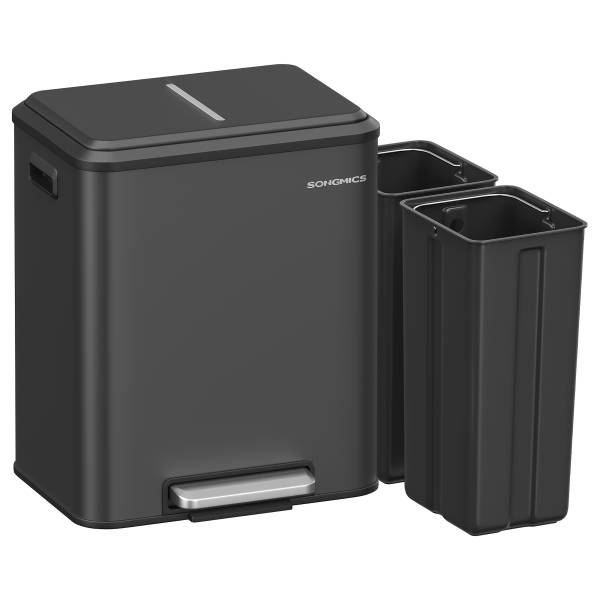 Küchenmülleimer Akpla - Stahl pulverbeschichtet / Polypropylen - Schwarz