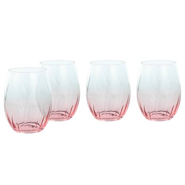 Trinkgläser Spring - Farbglas - Türkis / Rosa
