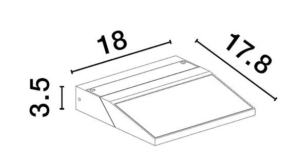 Außenwandleuchten Prim - Aluminium / Klarglas - Anthrazit