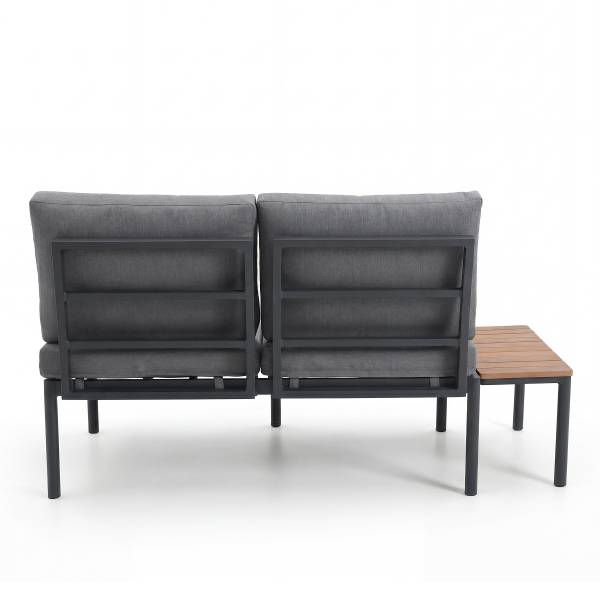 Loungeset Cuva 3-teilig - Aluminium - Grau