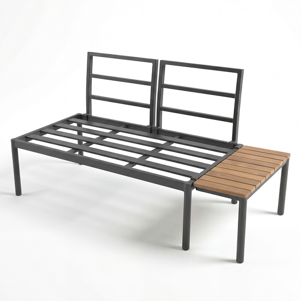 Loungeset Cuva 3-teilig - Aluminium - Grau