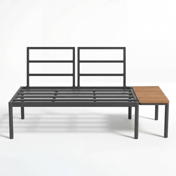 Loungeset Cuva 3-teilig - Aluminium - Grau
