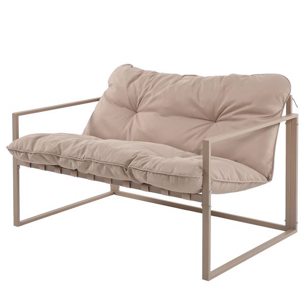 Gartensitzgruppe Savva 4-teilig - Stahl / Webstoff - Beige