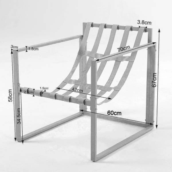 Gartensitzgruppe Savva 4-teilig - Stahl / Webstoff - Beige