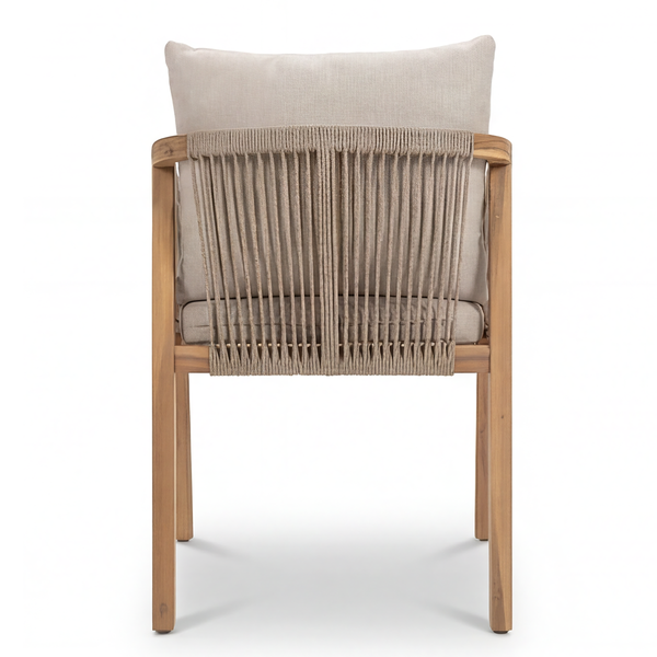 Gartenstuhl Evoa 2er-Set - Akazie massiv / Webstoff - Beige