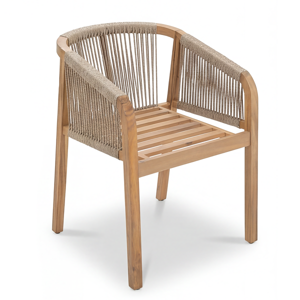 Gartenstuhl Evoa 2er-Set - Akazie massiv / Webstoff - Beige