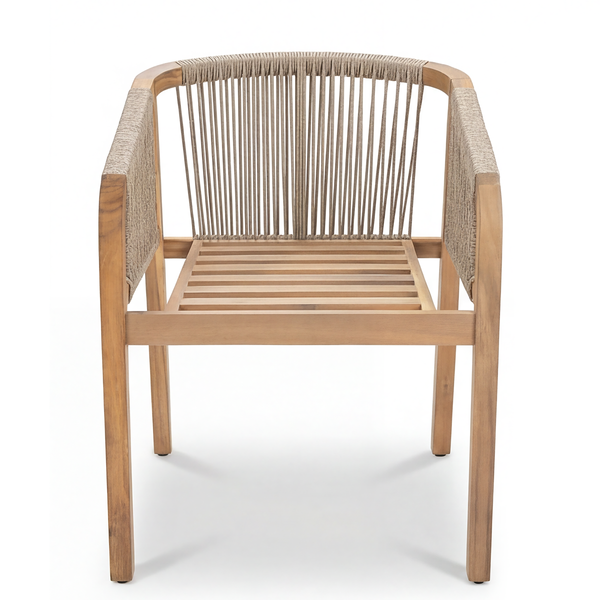 Gartenstuhl Evoa 2er-Set - Akazie massiv / Webstoff - Beige