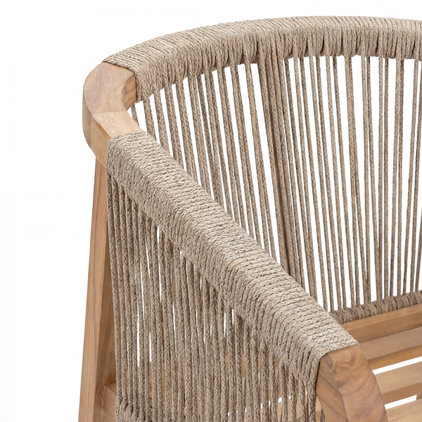 Gartenstuhl Evoa 2er-Set - Akazie massiv / Webstoff - Beige