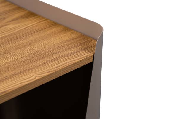 Beistelltisch Sinbuk quadratisch - Eiche Artisan Dekor / Taupe