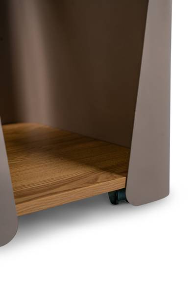 Beistelltisch Sinbuk quadratisch - Eiche Artisan Dekor / Taupe