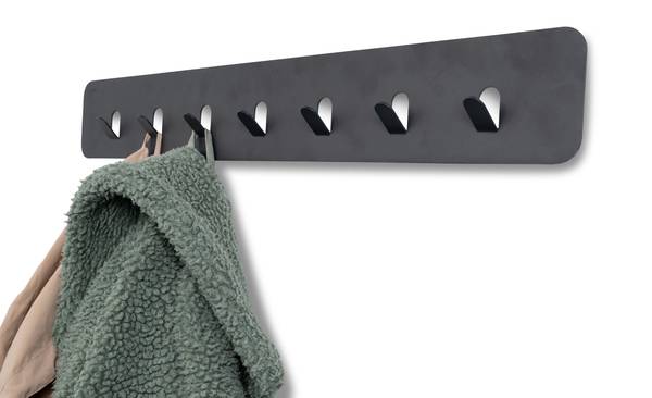 Garderobenleiste Targat - Metall - Anthrazit - Breite: 70 cm