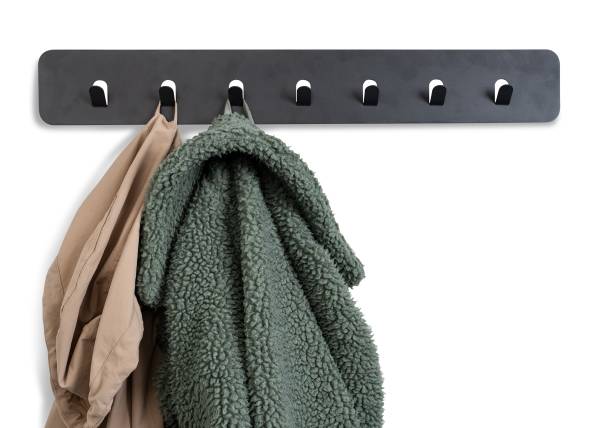 Garderobenleiste Targat - Metall - Anthrazit - Breite: 70 cm