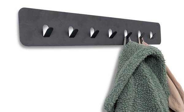 Garderobenleiste Targat - Metall - Anthrazit - Breite: 70 cm