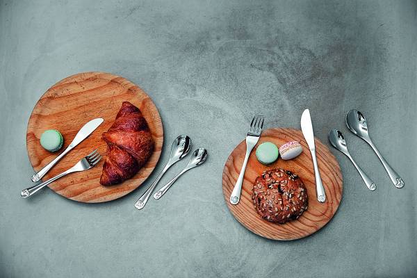 Kinderbesteck Gartenteichtiere 4-teilig - Edelstahl - Silber