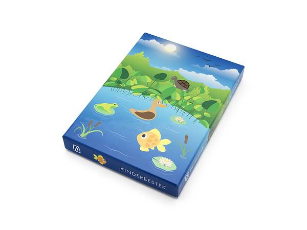 Kinderbesteck Gartenteichtiere 4-teilig - Edelstahl - Silber