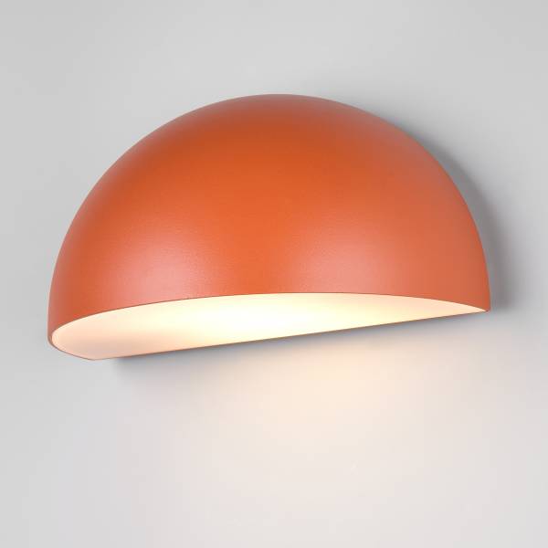 Außenwandleuchte Maas - Aluminium / Polycarbonat - 1-flammig - Orange