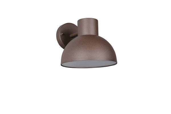 Außenwandleuchte Elbe - Polycarbonat / Aluminium - 1-flammig - Braun
