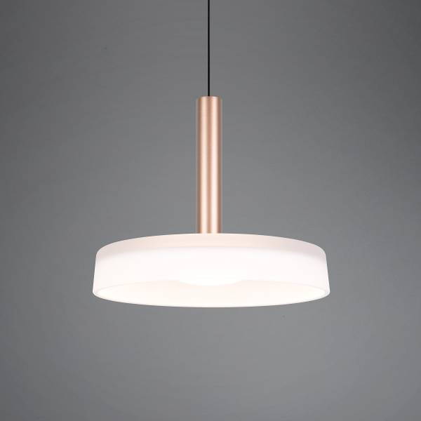 LED-Pendelleuchte Celeste Typ B - Opalglas / Eisen - Flammenanzahl: 1