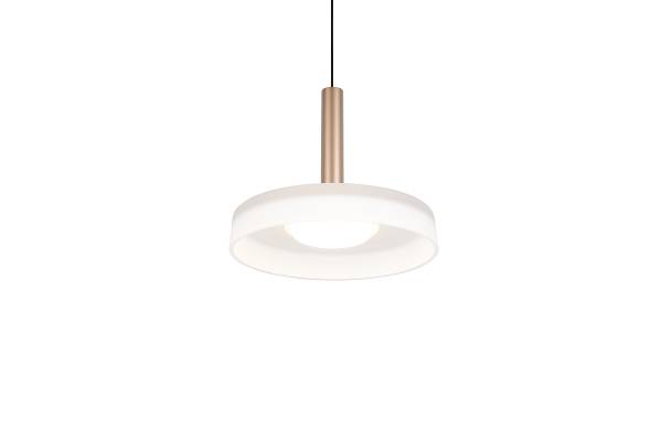 LED-Pendelleuchte Celeste Typ B - Opalglas / Eisen - Flammenanzahl: 1