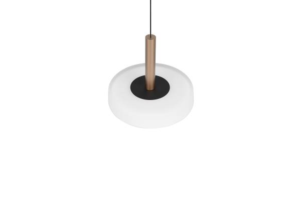 LED-Pendelleuchte Celeste Typ B - Opalglas / Eisen - Flammenanzahl: 1