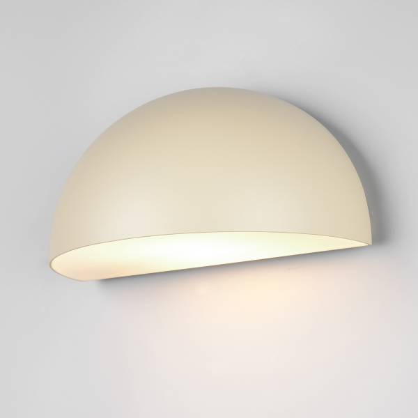 Außenwandleuchte Maas - Aluminium / Polycarbonat - 1-flammig - Beige