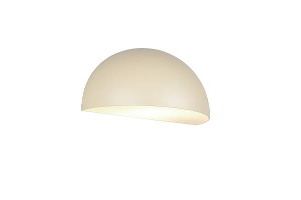 Außenwandleuchte Maas - Aluminium / Polycarbonat - 1-flammig - Beige