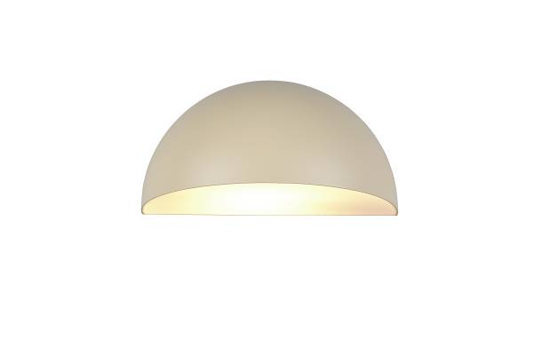 Außenwandleuchte Maas - Aluminium / Polycarbonat - 1-flammig - Beige
