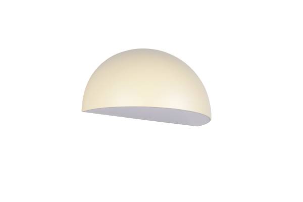 Außenwandleuchte Maas - Aluminium / Polycarbonat - 1-flammig - Beige