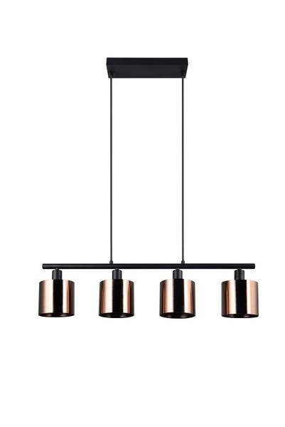 Pendelleuchte Jason - PVC / Eisen - 4-flammig - Kupfer