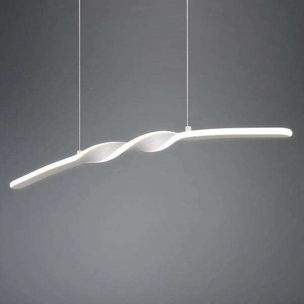 LED-Pendelleuchte Ginko - Eisen / Silikon - 1-flammig - Weiß