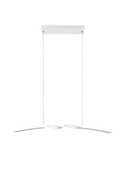 LED-Pendelleuchte Ginko - Eisen / Silikon - 1-flammig - Weiß