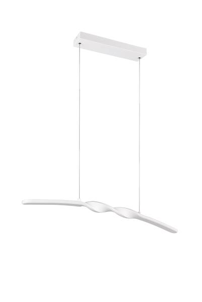LED-Pendelleuchte Ginko - Eisen / Silikon - 1-flammig - Weiß
