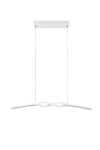 LED-Pendelleuchte Ginko - Eisen / Silikon - 1-flammig - Weiß