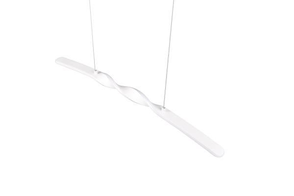 LED-Pendelleuchte Ginko - Eisen / Silikon - 1-flammig - Weiß