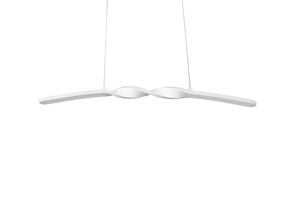LED-Pendelleuchte Ginko - Eisen / Silikon - 1-flammig - Weiß