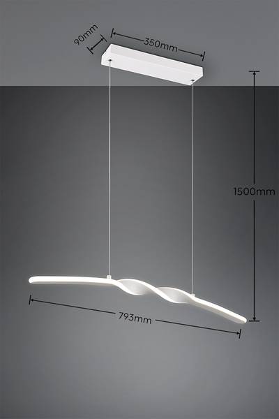 LED-Pendelleuchte Ginko - Eisen / Silikon - 1-flammig - Weiß