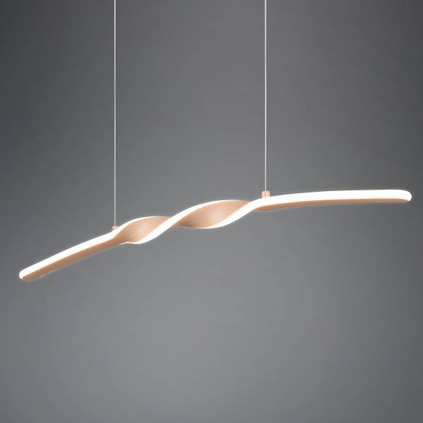 LED-Pendelleuchte Ginko - Eisen / Silikon - 1-flammig - Beige