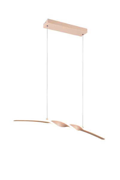 LED-Pendelleuchte Ginko - Eisen / Silikon - 1-flammig - Beige