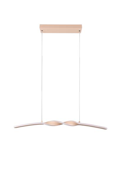 LED-Pendelleuchte Ginko - Eisen / Silikon - 1-flammig - Beige