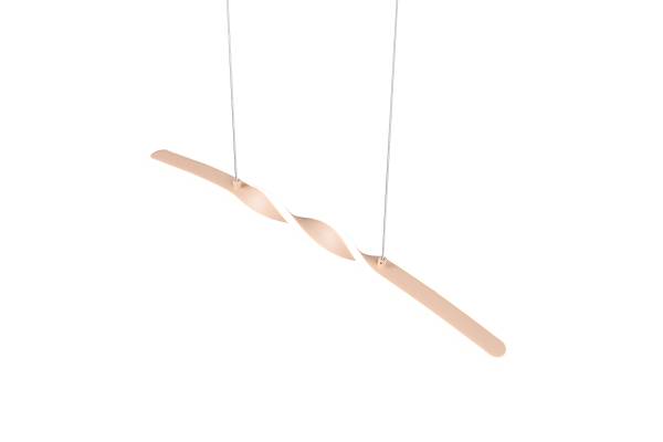 LED-Pendelleuchte Ginko - Eisen / Silikon - 1-flammig - Beige