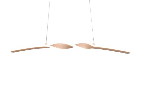 LED-Pendelleuchte Ginko - Eisen / Silikon - 1-flammig - Beige