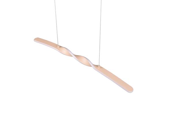 LED-Pendelleuchte Ginko - Eisen / Silikon - 1-flammig - Beige