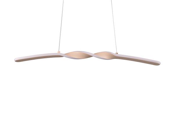 LED-Pendelleuchte Ginko - Eisen / Silikon - 1-flammig - Beige