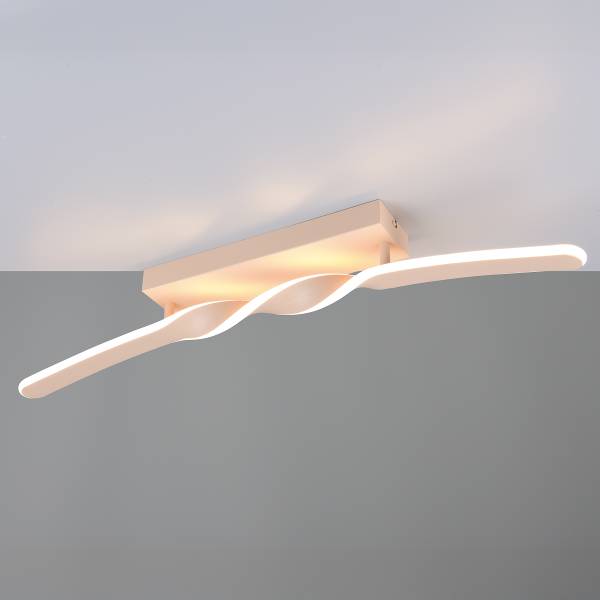 LED-Deckenleuchte Ginko - Eisen / Silikon - 1-flammig - Beige