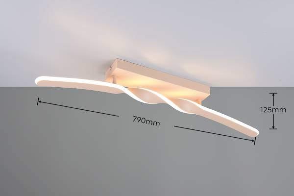 LED-Deckenleuchte Ginko - Eisen / Silikon - 1-flammig - Beige