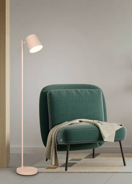 LED-Stehleuchte Blake - Eisen - 1-flammig - Beige