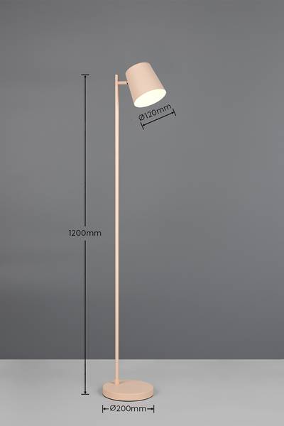 LED-Stehleuchte Blake - Eisen - 1-flammig - Beige